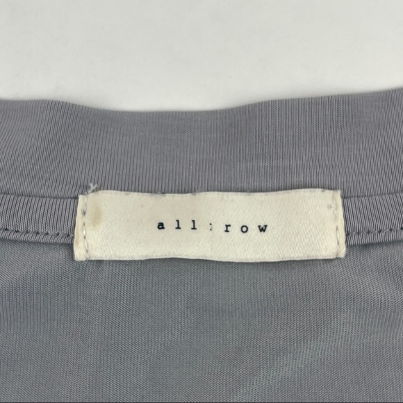 All Row Tshirt Womens Gray Crew Neck Rolled Sleeve - Picture 2 of 9